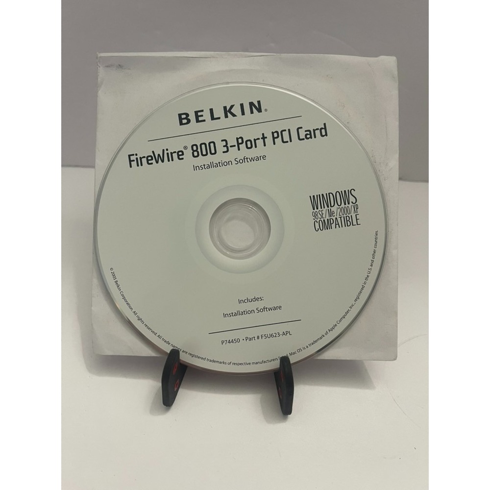 Belkin FireWire 800 3-Port PCI Card Installation Software Disc F5U623-APL P74450